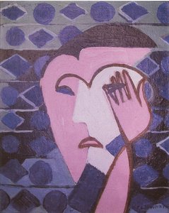 Cabeza de mujer triste de Ernst Ludwig Kirchner